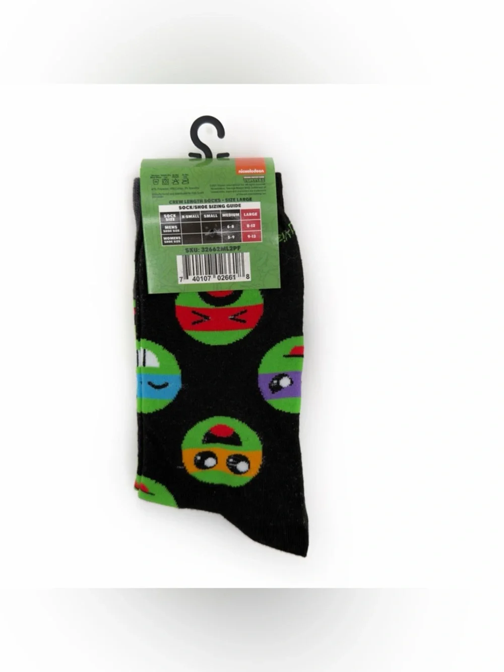 Nickelodeon TMNT Teenage Mutant Ninja Turtles Socks Mens Womens Novelty Gift